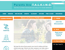 Tablet Screenshot of parentsaretalking.com